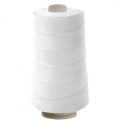 Швейные нитки (армированные) 28S/2, нам. 2 500 м, цвет белый - купить в Рыбинске. Цена: 148.95 руб.