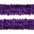 Тесьма с пайетками 12, шир. 30 мм/уп. 25+/-1 м, цвет фиолет - купить в Рыбинске. Цена: 1 098.48 руб.