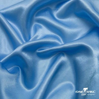Поли креп-сатин 14-4121, 125 (+/-5) гр/м2, шир.150см, цвет голубой - купить в Рыбинске. Цена 155.57 руб.