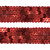 Тесьма с пайетками 3, шир. 20 мм/уп. 25+/-1 м, цвет красный - купить в Рыбинске. Цена: 778.19 руб.