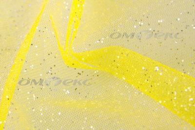 Сетка Глиттер, 40 гр/м2, шир.160см, цвет жёлтый - купить в Рыбинске. Цена 163.01 руб.