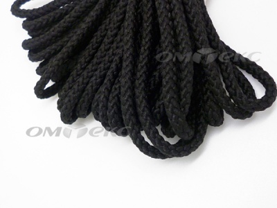 Шнур В-035 4 мм круп.плетение 100 м черный - купить в Рыбинске. Цена: 156.40 руб.