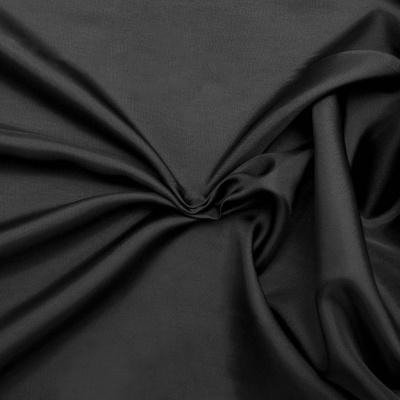 Ткань подкладочная 220T, TR 55/45, черный/Black 85 г/м2, шир.145 см. - купить в Рыбинске. Цена 209.52 руб.