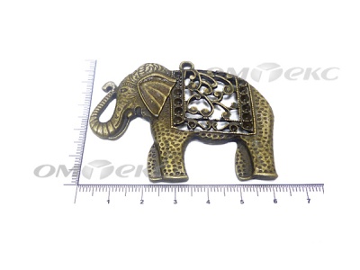 Декоративный элемент для творчества из металла "Слон"  - купить в Рыбинске. Цена: 26.66 руб.