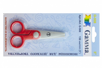 Ножницы G-508 детские 130 мм - купить в Рыбинске. Цена: 118.32 руб.
