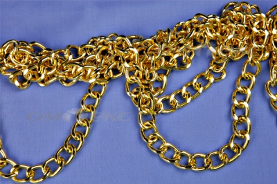 Цепь металл декоративная №11 (17*13) золото (10+/-1 м)  - купить в Рыбинске. Цена: 1 341.87 руб.