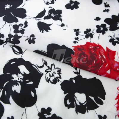 Плательная ткань "Фламенко" 22.1, 80 гр/м2, шир.150 см, принт растительный - купить в Рыбинске. Цена 239.03 руб.