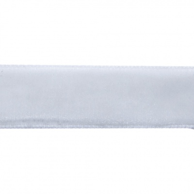 Лента бархатная нейлон, шир.12 мм, (упак. 45,7м), цв.01-белый - купить в Рыбинске. Цена: 462.28 руб.