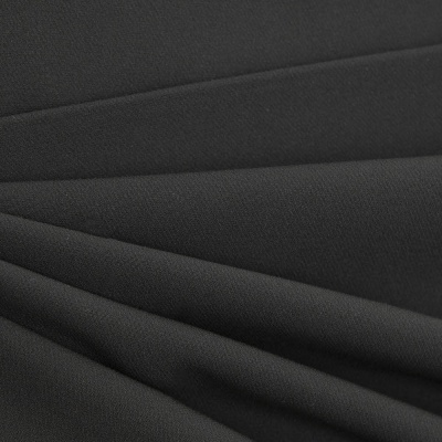 Костюмная ткань "Элис", 220 гр/м2, шир.150 см, цвет чёрный - купить в Рыбинске. Цена 308 руб.