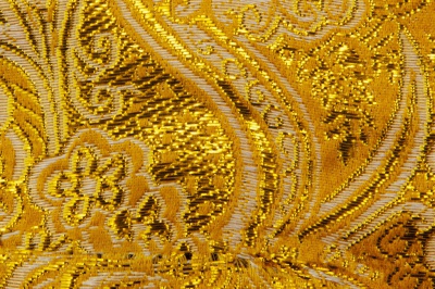 Ткань костюмная жаккард №12, 140 гр/м2, шир.150см, цвет жёлтый - купить в Рыбинске. Цена 383.29 руб.