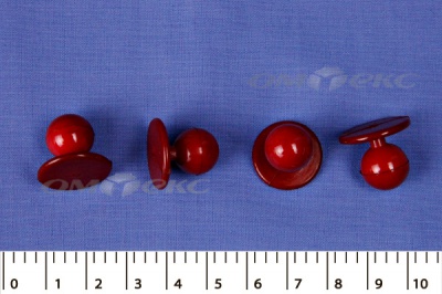 Пуговица поварская "Пукля", 10 мм, цвет красный - купить в Рыбинске. Цена: 2.28 руб.