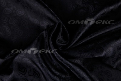 Ткань подкладочная жаккард Р14098, чёрный, 85 г/м2, шир. 150 см, 230T - купить в Рыбинске. Цена 166.45 руб.