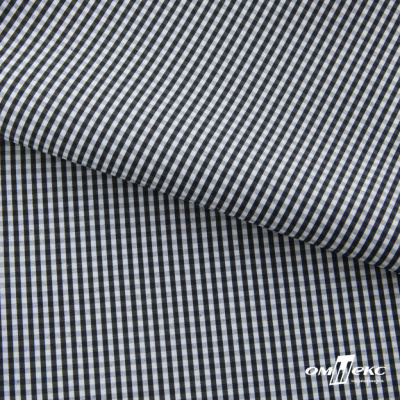 Ткань сорочечная Клетка Виши, 115 г/м2, 58% пэ,42% хл, шир.150 см, цв.6-черный, (арт.111) - купить в Рыбинске. Цена 306.69 руб.