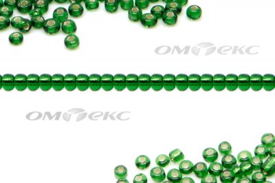 Бисер (SL) 11/0 ( упак.100 гр) цв.27В - зелёный - купить в Рыбинске. Цена: 53.34 руб.