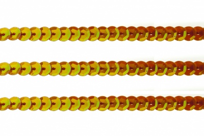 Пайетки "ОмТекс" на нитях, CREAM, 6 мм С / упак.73+/-1м, цв. 88 - оранжевый - купить в Рыбинске. Цена: 300.55 руб.