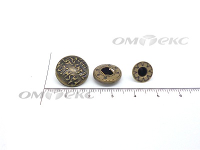 Кнопки металл 15 мм альфа антик с рис.№3  - купить в Рыбинске. Цена: 2.90 руб.