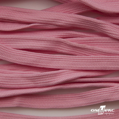 Шнур плетеный (плоский) d-12 мм, (уп.90+/-1м), 100% полиэстер, цв.256 - розовый - купить в Рыбинске. Цена: 8.62 руб.