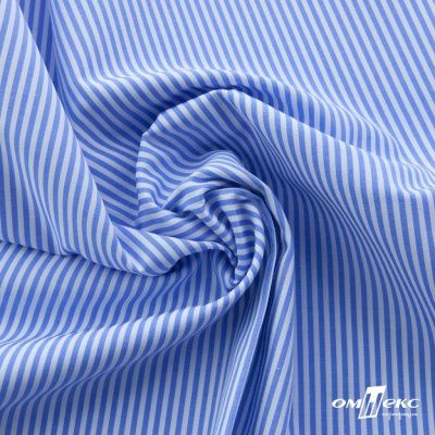 Ткань сорочечная Полоска Кенди, 115 г/м2, 58% пэ,42% хл, шир.150 см, цв.2-голубой, (арт.110) - купить в Рыбинске. Цена 306.69 руб.