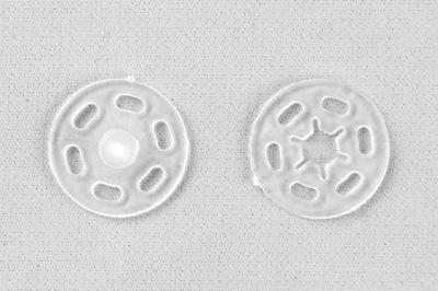 Кнопки пришивные пластиковые 15 мм, блистер 24шт, цв.-прозрачные - купить в Рыбинске. Цена: 68.79 руб.