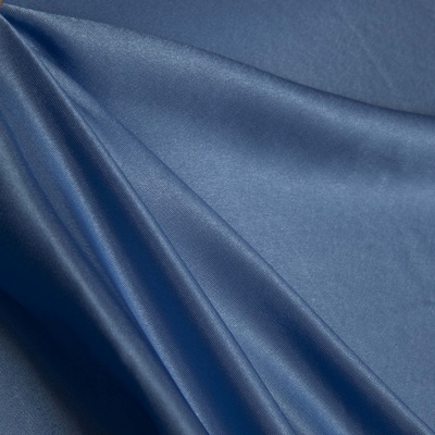 Поли креп-сатин 16-4132, 125 (+/-5) гр/м2, шир.150см, цвет голубой - купить в Рыбинске. Цена 155.57 руб.