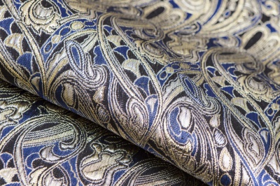Ткань костюмная жаккард, 135 гр/м2, шир.150см, цвет синий№18 - купить в Рыбинске. Цена 441.95 руб.