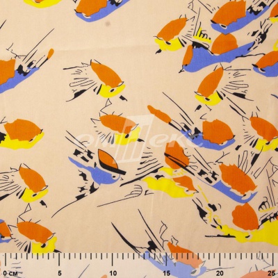 Плательная ткань "Софи" 14.1, 75 гр/м2, шир.150 см, принт птицы - купить в Рыбинске. Цена 243.96 руб.