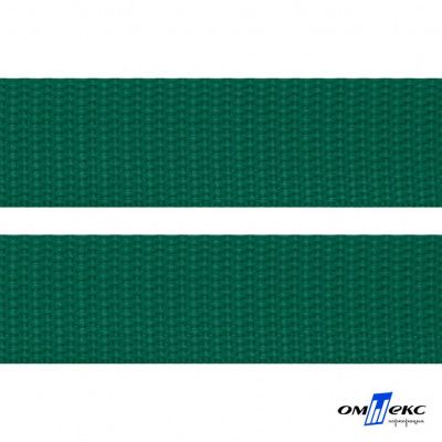 Зелёный- цв.876 -Текстильная лента-стропа 550 гр/м2 ,100% пэ шир.20 мм (боб.50+/-1 м) - купить в Рыбинске. Цена: 318.85 руб.
