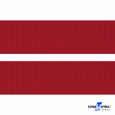 Красный- цв.171 -Текстильная лента-стропа 550 гр/м2 ,100% пэ шир.25 мм (боб.50+/-1 м) - купить в Рыбинске. Цена: 405.80 руб.