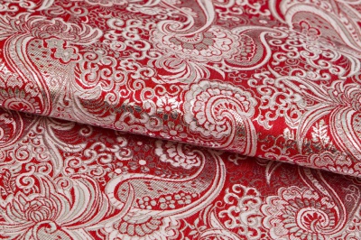 Ткань костюмная жаккард, 135 гр/м2, шир.150см, цвет красный№3 - купить в Рыбинске. Цена 441.94 руб.
