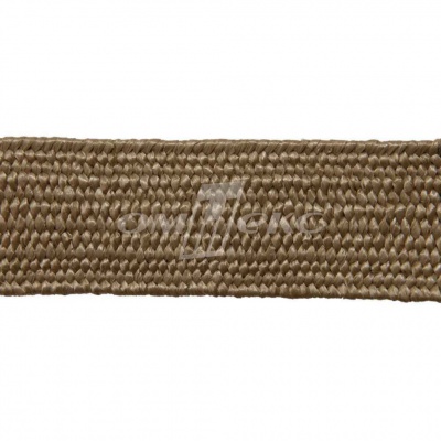 Тесьма отделочная полипропиленовая плетеная эластичная #2, шир. 40мм, цв.- соломенный - купить в Рыбинске. Цена: 50.99 руб.