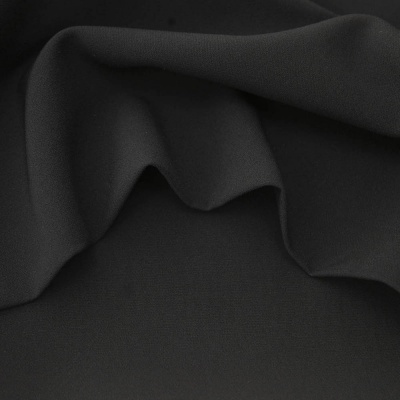 Костюмная ткань "Элис", 220 гр/м2, шир.150 см, цвет чёрный - купить в Рыбинске. Цена 308 руб.