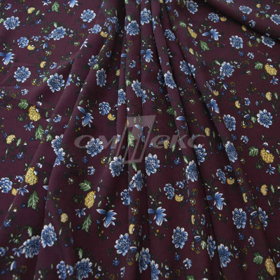 Плательная ткань "Фламенко" 4.1, 80 гр/м2, шир.150 см, принт растительный - купить в Рыбинске. Цена 259.21 руб.