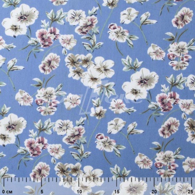 Плательная ткань "Фламенко" 12.1, 80 гр/м2, шир.150 см, принт растительный - купить в Рыбинске. Цена 241.49 руб.