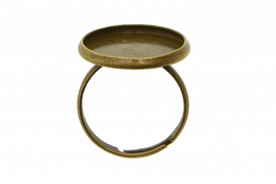 Заготовка для рукоделия металлическая фигурная для кольца 15мм - купить в Рыбинске. Цена: 7.44 руб.