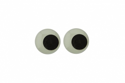 Глазки для игрушек, круглые, с бегающими зрачками, 8 мм/упак.100+/-2 шт, цв. -черно-белые - купить в Рыбинске. Цена: 28.86 руб.