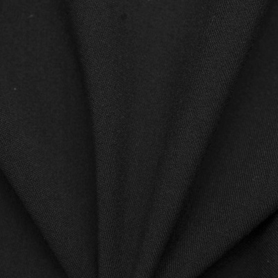 Костюмная ткань с вискозой "Рошель", 250 гр/м2, шир.150см, цвет чёрный - купить в Рыбинске. Цена 438.12 руб.