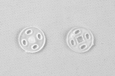 Кнопки пришивные пластиковые 10 мм, блистер 24шт, цв.-прозрачные - купить в Рыбинске. Цена: 48.41 руб.