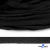 Шнур плетеный d-8 мм плоский, 70% хлопок 30% полиэстер, уп.85+/-1 м, цв.- чёрный - купить в Рыбинске. Цена: 735 руб.