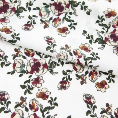 Плательная ткань "Фламенко" 23.1, 80 гр/м2, шир.150 см, принт растительный - купить в Рыбинске. Цена 264.56 руб.