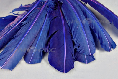 Декоративный Пучок из перьев, перо 23см/синий - купить в Рыбинске. Цена: 12.34 руб.