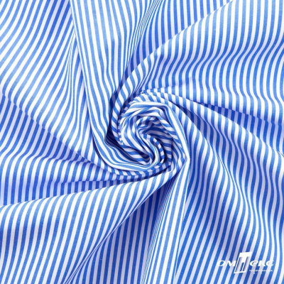 Ткань сорочечная Полоска Кенди, 115 г/м2, 58% пэ,42% хл, шир.150 см, цв.3-синий, (арт.110) - купить в Рыбинске. Цена 306.69 руб.