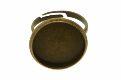 Заготовка для рукоделия металлическая фигурная для кольца 15мм - купить в Рыбинске. Цена: 7.44 руб.