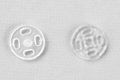 Кнопки пришивные пластиковые 11,5 мм, блистер 24шт, цв.-прозрачные - купить в Рыбинске. Цена: 59.44 руб.